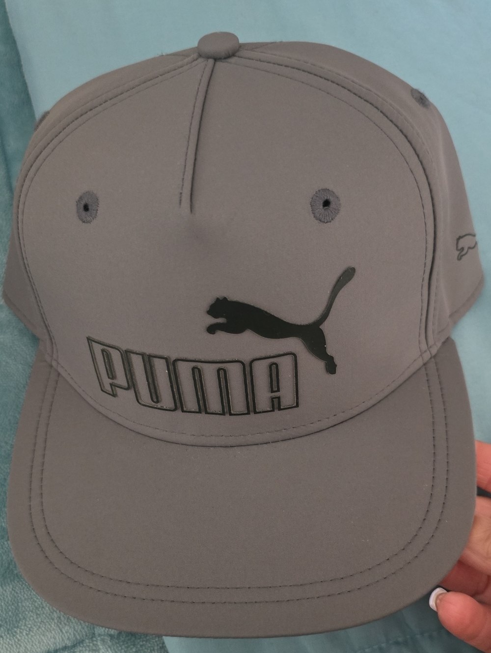 Puma Gray Snapback Cap with Black Strap